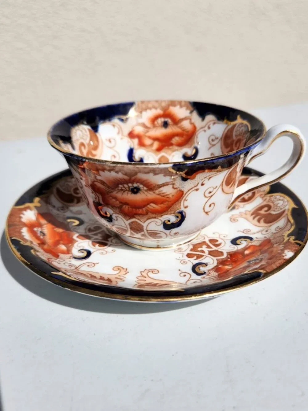 Alfred B Pearce & Co Antique English Bone China Tea Cup Saucer Set Vintage Plate